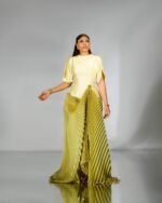 Amara Dress - Buttery Yellow & Olive Green