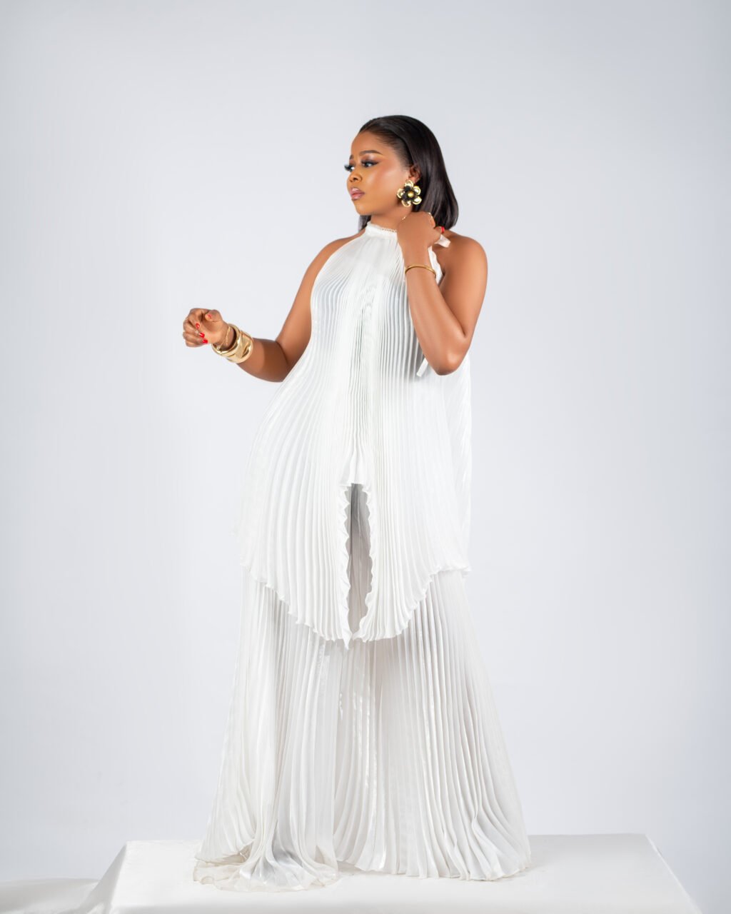 LYRA Pleated Set - White