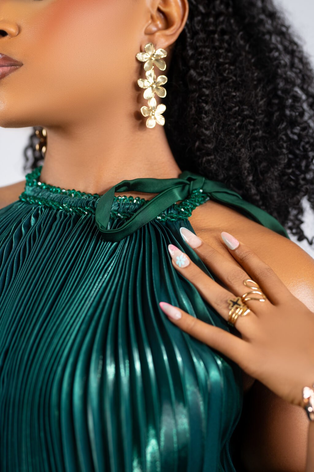 LYRA Pleated Set - Emerald Green