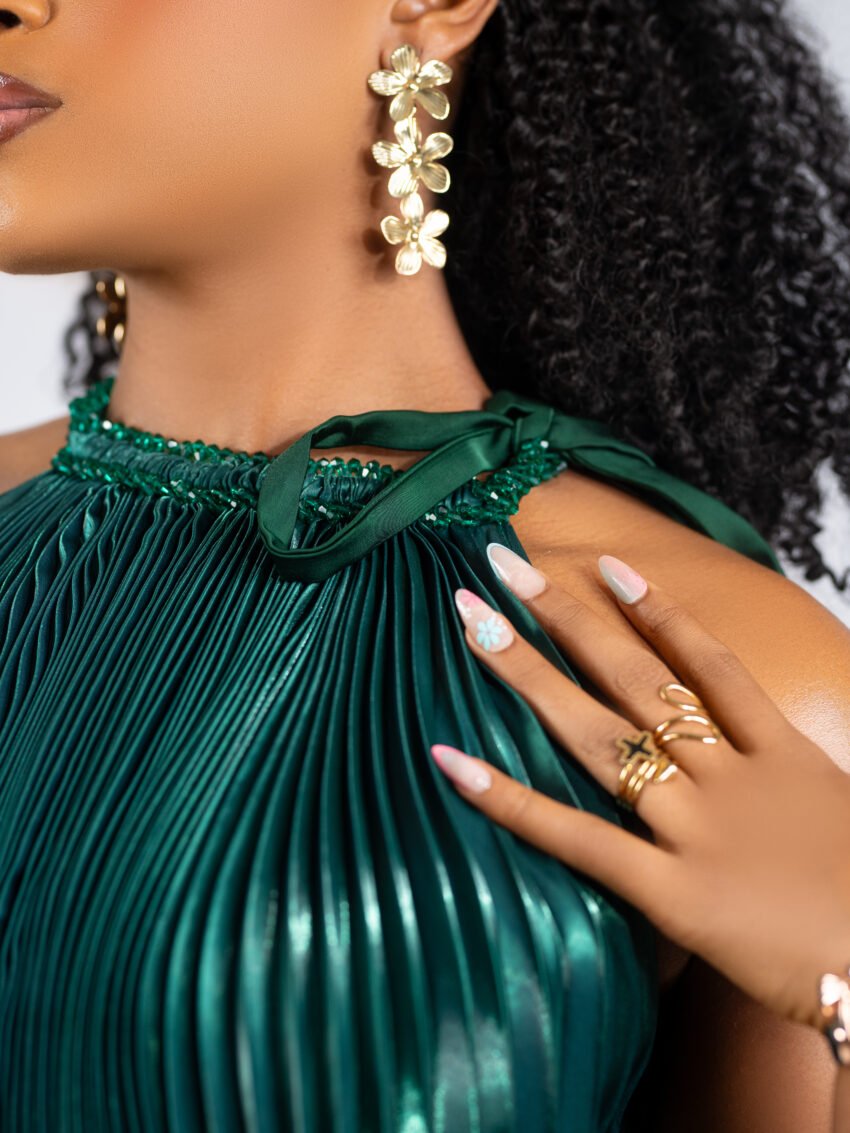Lyra Pleated Set -green (1)