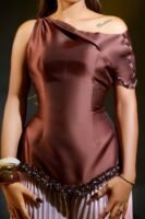 SOLENE Asymmetrical Top - Brown