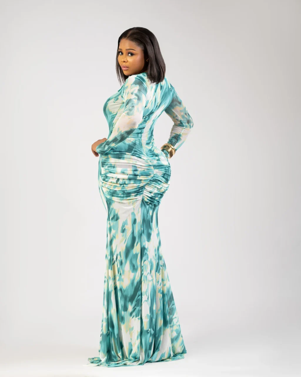 NAYA DRESS- Emerald Green