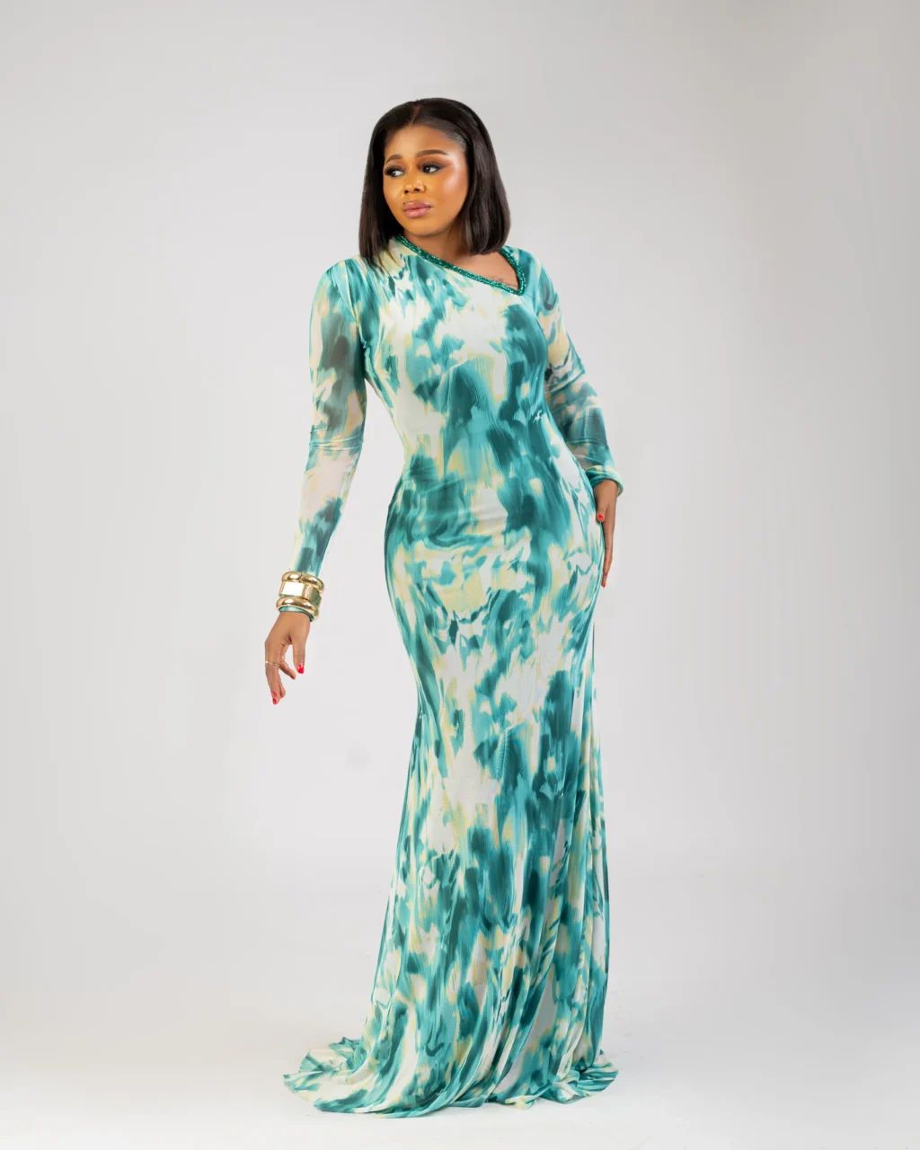 NAYA DRESS- Emerald Green